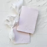 "HIS & HERS Vow Books | letterpressed with silk ribbon - blush" - Wedding Vow Books in pink by Cara Jo Knapp