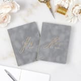 "Gray Velvet Vow Books" - Wedding Vow Books in gray by PAPER and LACE