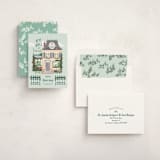 "Little Festive House" - Moving Announcements in Mint by Leia Matt - Assembled