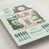 "Little Festive House" - Moving Announcements in Mint by Leia Matt - Detail