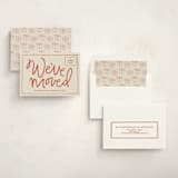 "Sealed and Delivered" - Moving Announcements in Tomato by Inkblot Design - Assembled