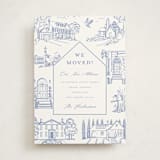 "Toile Home" - Moving Announcements in Sky by Teju Reval - Front