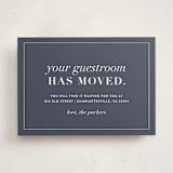 "New Guestroom" - Moving Announcements in Denim by Amy Kross - Front