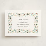 "Little Village" - Moving Announcements in Onyx by Monica Schafer - Front