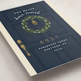 "Door Wreath" - Moving Announcements in Navy by Emily Hein - Detail
