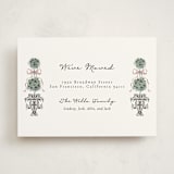 "Hand illustrated Garden Gate" - Moving Announcements in Forest by Jackie Crawford - Front