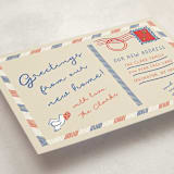 "New Destination Post" - Moving Announcements in Ivory by Sarah Rosenthal - Detail