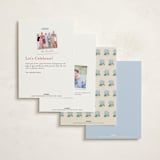 "Hydrangea Home" - Moving Announcements in Sky by Carolyn MacLaren - Back of Card Options