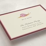 "Snail Mail" - Moving Announcements in Raspberry by Pati Cascino - Detail