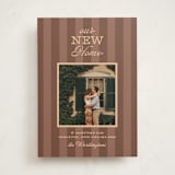 "Vintage Stripes" - Moving Announcements in Mocha by Creo Study - Front