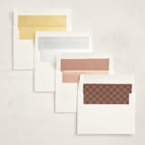 "Vintage Stripes" - Moving Announcements in Mocha by Creo Study - Envelope Liner Options