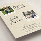 "Goodbye & Hello" - Moving Announcements in Cream by Robert and Stella - Detail
