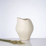 "Ceramic Decorative Sculptural Vase - Cream Mosco" - Vases in white by DinaDecor