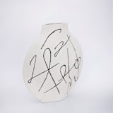 "Ceramic Vase ‘Lune [M] - Lines’" - Vases in white by Inhee Ma