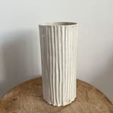"Ribbed Vase - Medium" - Vases in white by Sidney Field