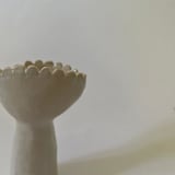 "scalloped clam vase/ candleholder (tall)" - Vases in white by Kristin Yezza