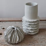 "Ribera Tall Coastal Vase" - Vases in white by OWO Cerámica