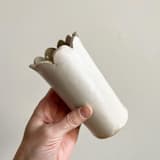 "Scallop Vase - White" - Vases in white by Sidney Field