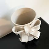 "Ribbon Bow Vase - Medium" - Vases in white by Sidney Field