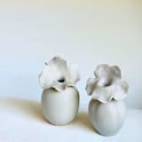 "Floral Fluted Bud Vase" - Vases in white by Cloude Made