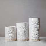 "Lace Canister Medium" - Vases in white by Handmade Studio TN