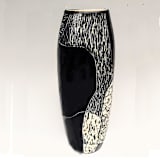 "tall narrowed neck vase" - Vases in black by Liz Vigoda