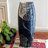 "tall narrowed neck vase" - Vases in black by Liz Vigoda