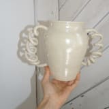 "Boinggg! Vase in Pearl" - Vases in clear by KuuPottery