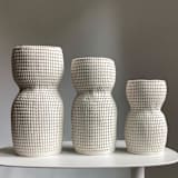 "Medium Grid Curvy Vase" - Vases in white by Cym Warkov