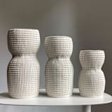 "Large Grid Curvy Vase" - Vases in white by Cym Warkov