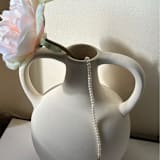 "Harappan Vase Bobble - Off-White Ceramic" - Vases in white by Powered By People