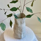 "Wabi-Sabi Burlap Vase #01" - Vases in white by Cym Warkov