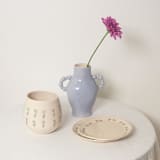 "Lavender Beaded Bud Vase" - Vases in purple by Erika Christine Ceramics