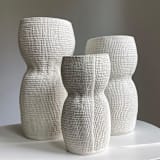 "Small Burlap Curvy Vase" - Vases in white by Cym Warkov