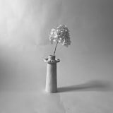 "tall scalloped vase" - Vases in white by Kristin Yezza