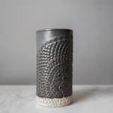"Lace Canister Large - Gunmetal" - Vases in gray by Handmade Studio TN