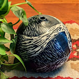 "Round bud vase" - Vases in multicolor by Liz Vigoda