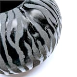 "Low round striped vase" - Vases in black by Liz Vigoda