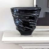 "faceted flared bowl" - Vases in black by Liz Vigoda