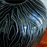 "Etched black vase" - Vases in black by Liz Vigoda