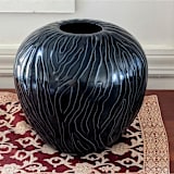 "Etched black vase" - Vases in black by Liz Vigoda