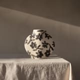 "Ceramic Vase Flowers Pattern" - Vases in beige by Inhee Ma