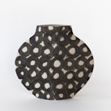 "Ceramic Vase Rounds Pattern" - Vases in beige by Inhee Ma