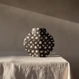"Ceramic Vase Rounds Pattern" - Vases in beige by Inhee Ma