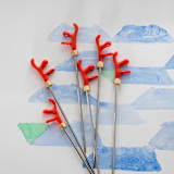 "Coral cocktail picks" - Wine and Bar Tools in orange by Joanna Buchanan