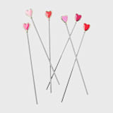 "Heart swizzle sticks" - Wine and Bar Tools in pink by Joanna Buchanan