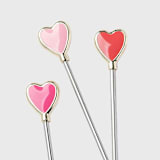 "Heart swizzle sticks" - Wine and Bar Tools in pink by Joanna Buchanan