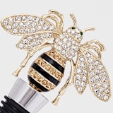 "Stripey bee wine stopper" - Wine and Bar Tools in gold by Joanna Buchanan