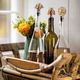"Stripey bee wine stopper" - Wine and Bar Tools in gold by Joanna Buchanan