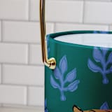 "Flora Tiger Green - Ice Bucket" - Wine and Bar Tools in green by Clairebella